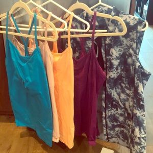 4 Lulu Tops + Vest with Tag